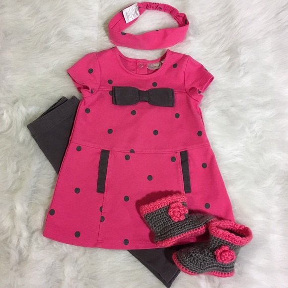 Maggie & Zoe Other - [Maggie and Zoe] 5pc Pink and Dk Grey Dress Set